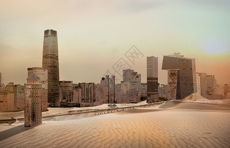 城市风貌沙漠北京设计图片