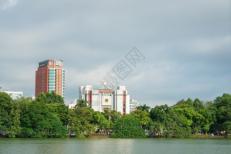 越南城市地标越南河内城市地标背景