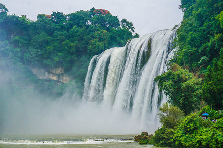 亚洲第一贵州黄果树大瀑布背景