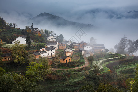 江南古村安徽画意古村落背景