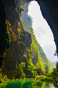 百魔天坑广西巴马县百魔洞背景