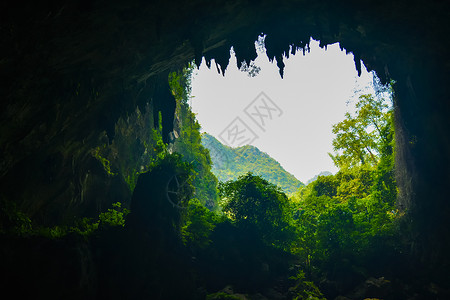 百魔天坑广西巴马县百魔洞背景