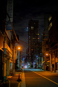 日本大阪街道夜景背景图片