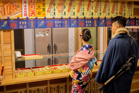 日本风情日本京都和服背景