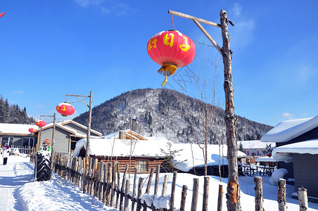 东北牡丹江雪乡背景图片