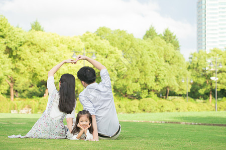 小孩娃耍背影一家三口幸福背影背景