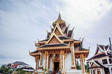 万象汇老挝万象西孟寺背景