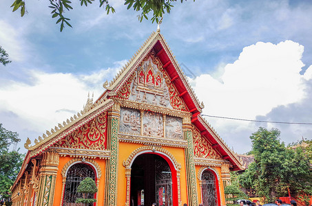 老挝万象西孟寺背景图片