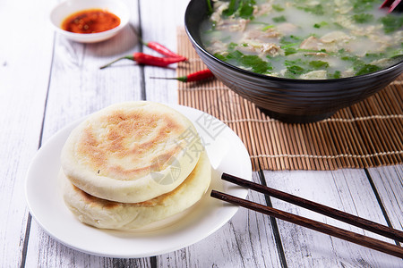 羊肉汤冬季美食酥糖饼高清图片