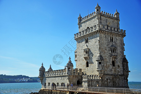 港口标志贝伦塔 Belém Tower背景