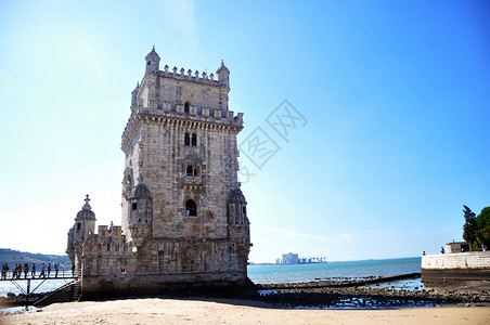 港口标志贝伦塔 Belém Tower背景