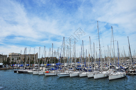 巴塞罗那港西班牙奥林匹克港 Olimpic Port背景