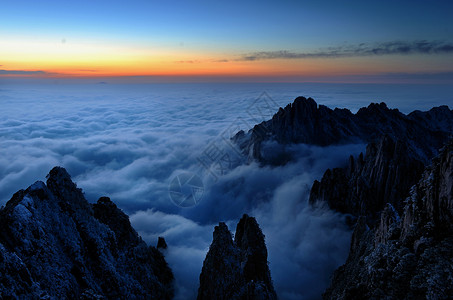 黄山日出背景图片