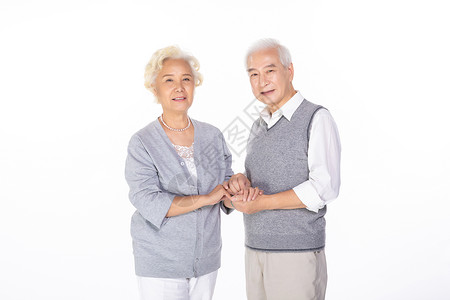 老年夫妻形象钻石婚高清图片素材