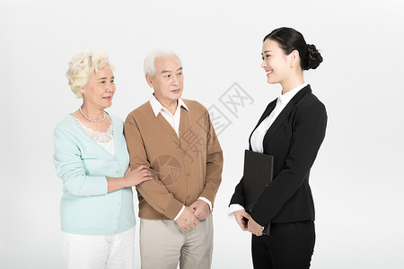 老年家庭保险营销背景图片