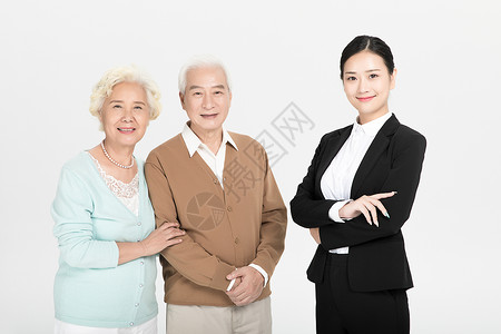 老年保险营销老年人高清图片素材