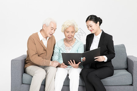 老年保险营销晚年生活高清图片素材