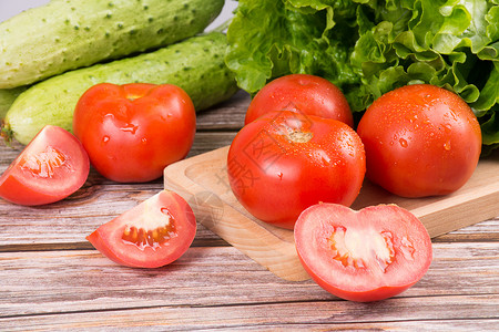 新鲜的西红柿蔬果背景图片
