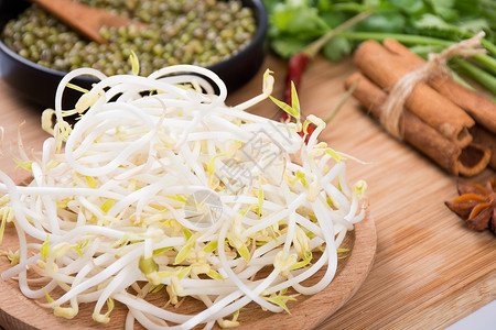 蔬菜绿豆芽火锅食材豆芽高清图片