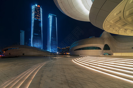 湖南长沙梅溪湖大剧院夜景图片