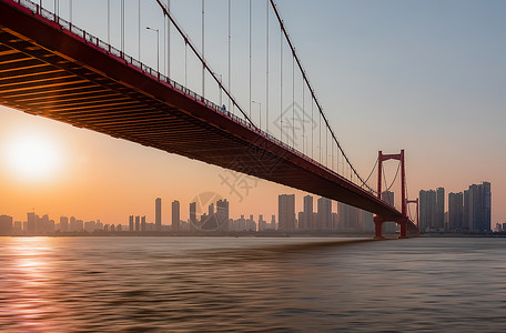 武汉鹦鹉洲长江大桥背景图片