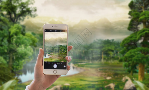 手机拍摄园林技术高清图片
