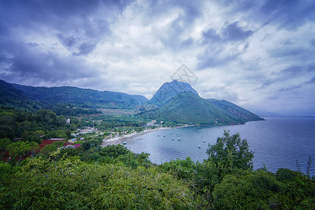 云南澄江抚仙湖景区背景图片