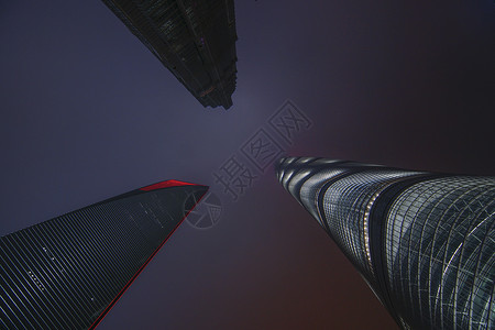 世贸大厦上海夜景背景