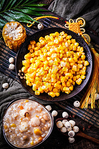 玉米粒食材小吃高清图片素材