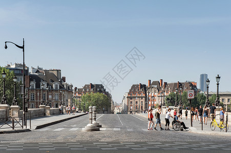 漫步街头法国巴黎街头风景背景