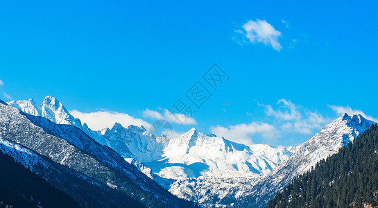 雪山风光意境高清图片素材