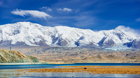 雪山风光沼泽高清图片素材