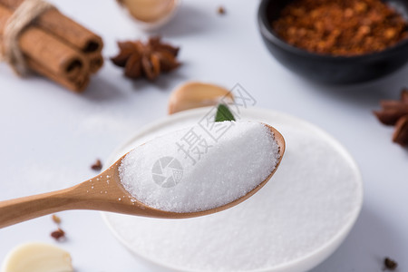 洁白的食盐一个食物素材高清图片
