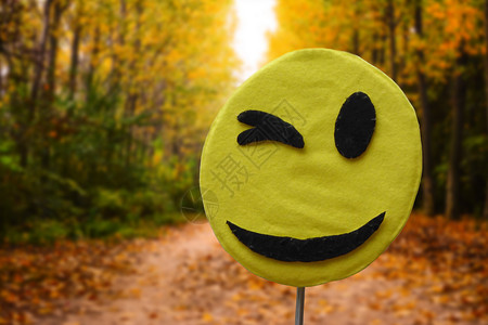 棒棒糖树秋天的笑脸设计图片
