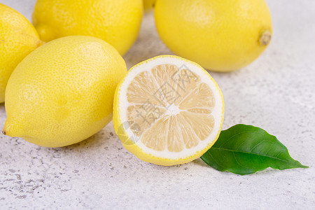 黄色柠檬字体柠檬水果背景