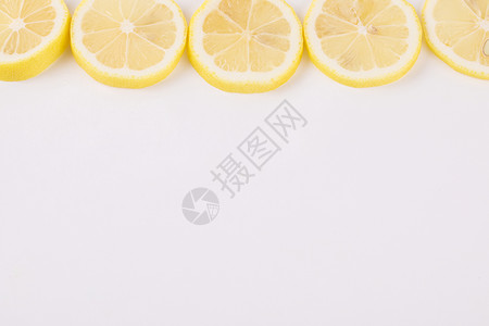 柠檬水果切片背景图片