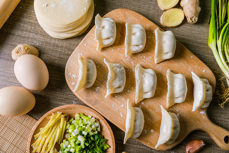 水饺蒜子食材高清图片