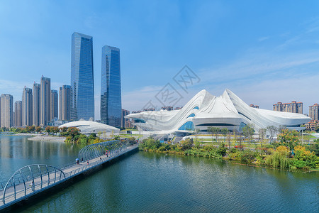 长沙地铁湖南长沙梅溪湖大剧院背景