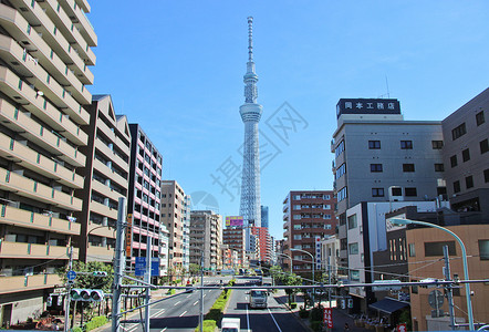 日本房子日本东京晴空塔背景