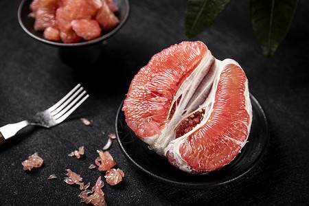柚子果肉新鲜红柚果肉背景