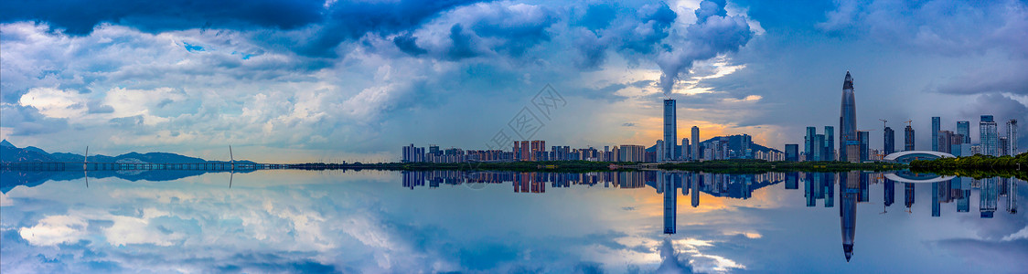 美丽深圳湾城市建筑高清图片素材