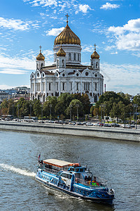 莫斯科基督救世主大教堂风光高清图片