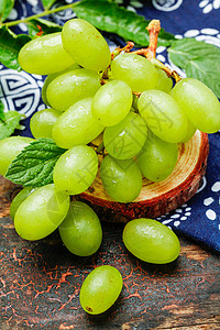 新鲜绿葡萄果实高清图片素材