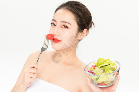 女性健康饮食背景图片
