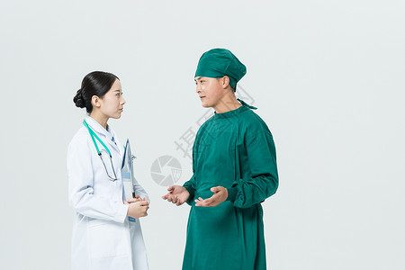 医生和护士讨论图片