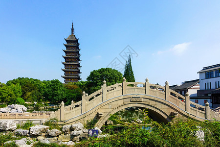江苏省常熟市方塔园背景图片
