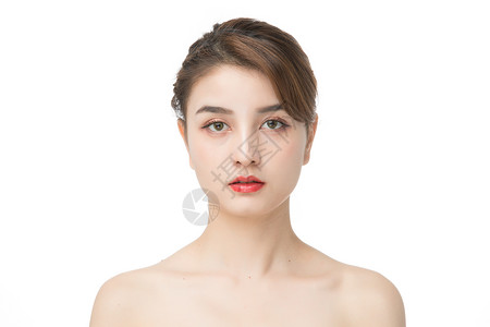女性美妆护肤面部展示人物高清图片素材