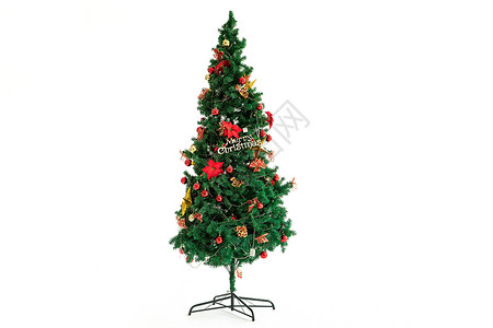 白底装饰素材圣诞树背景