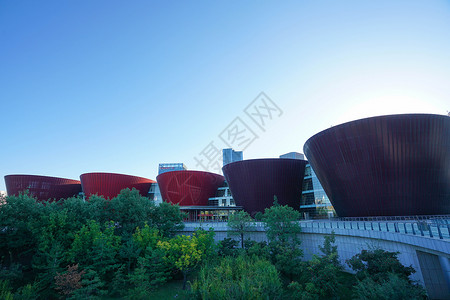 太原市博物馆现代建筑高清图片素材