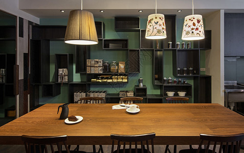 咖啡餐厅现代餐厅展示柜设计图片